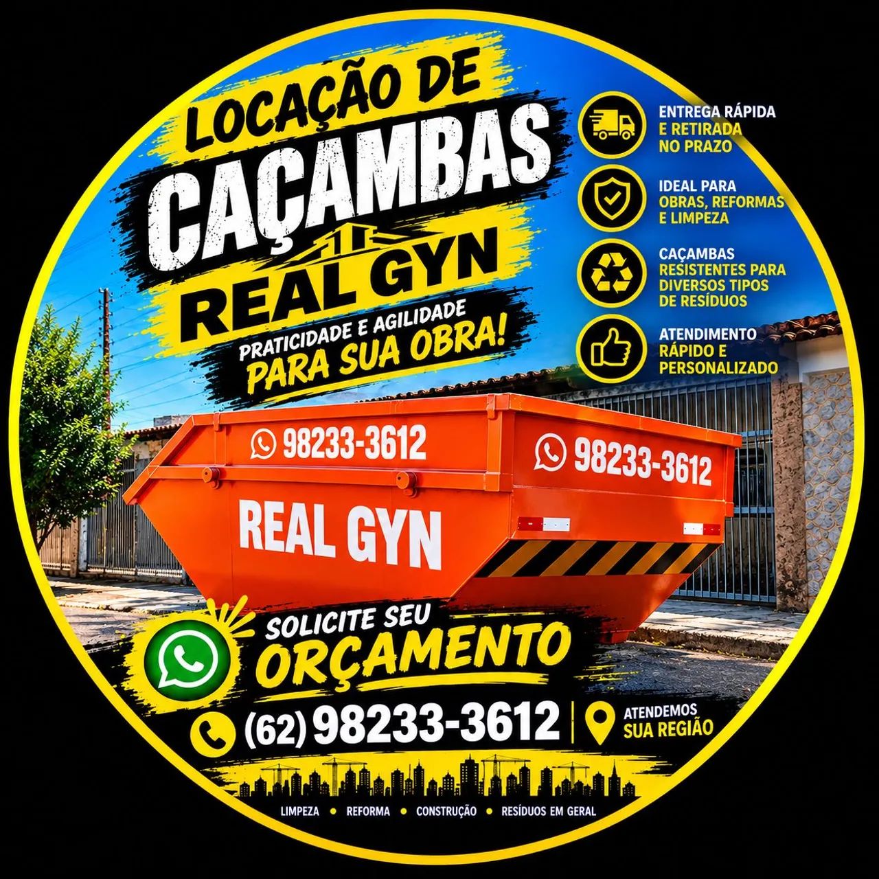 Caçamba de entulho 