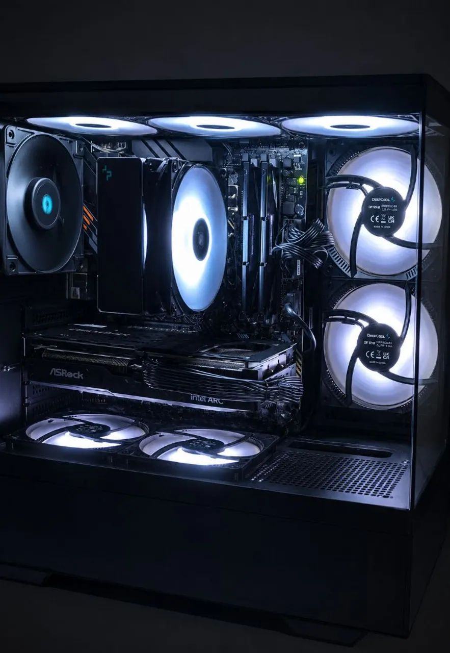 KIT COM 8 FANS DEEPCOOL RF120 WHITE 120MM | EXCELENTE ESTADO
