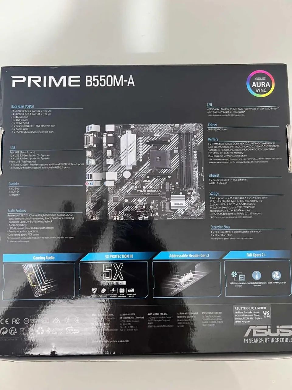 Placa mãe ASUS prime B550M-A. Nova lacrada. - Foto 4