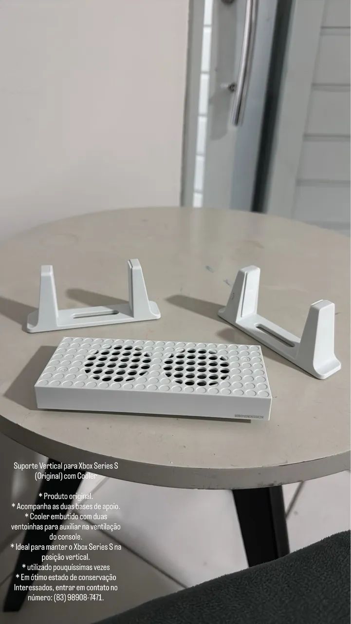 Suporte vertical para Xbox série S ( original) com cooler