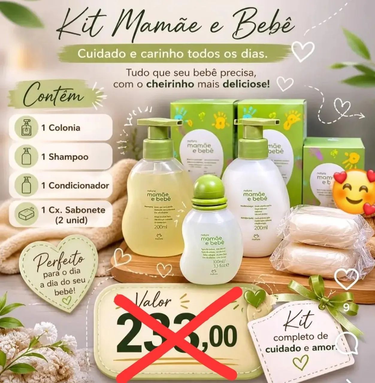 Kit Infantil Mamãe e Bebê 