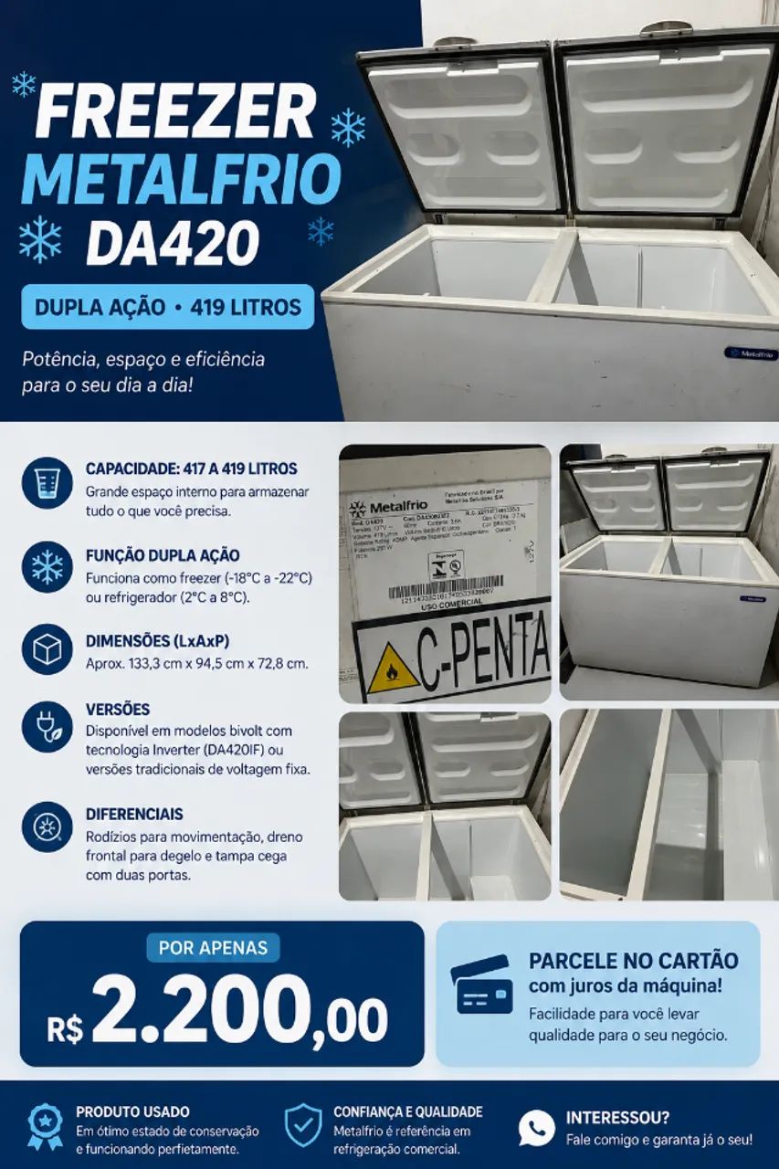 Freezer Metalfrio DA420