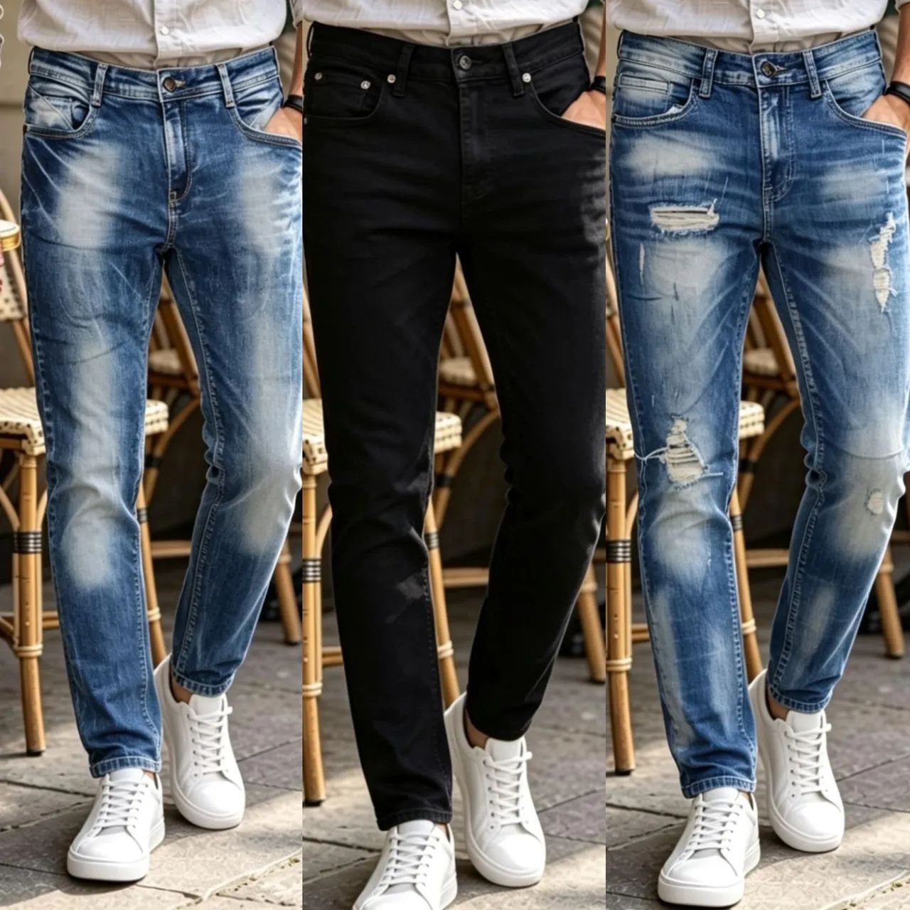 Calças masculinas (3 peças / preta da Zara) ORIGINAIS 