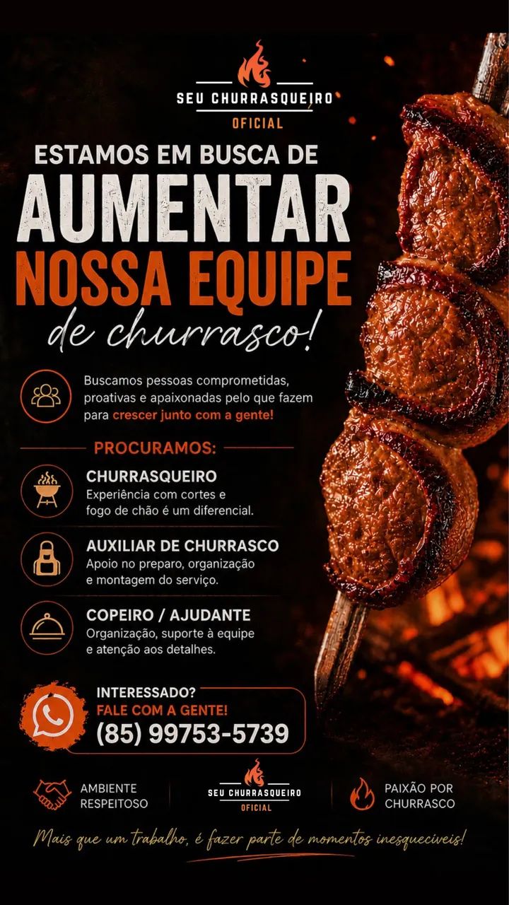 Vaga para churrasqueiro freelancer - Foto 2