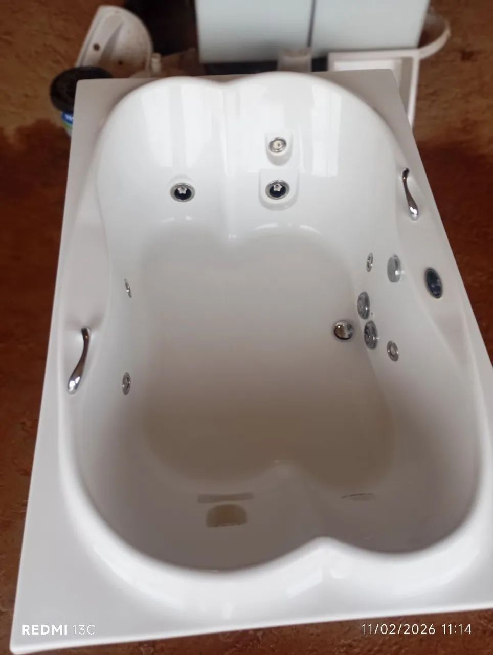 Banheira com Hidromassagem Aquecedor 56x183x120cm Eura (P1) Confort Jacuzzi - Foto 5