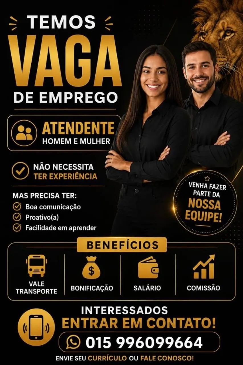 Vaga para vendedor com ou sem experiência 