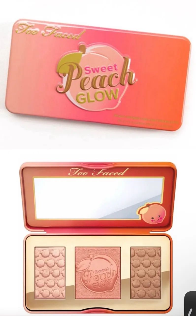 Paleta too faced trio bronzer iluminador e blush glow