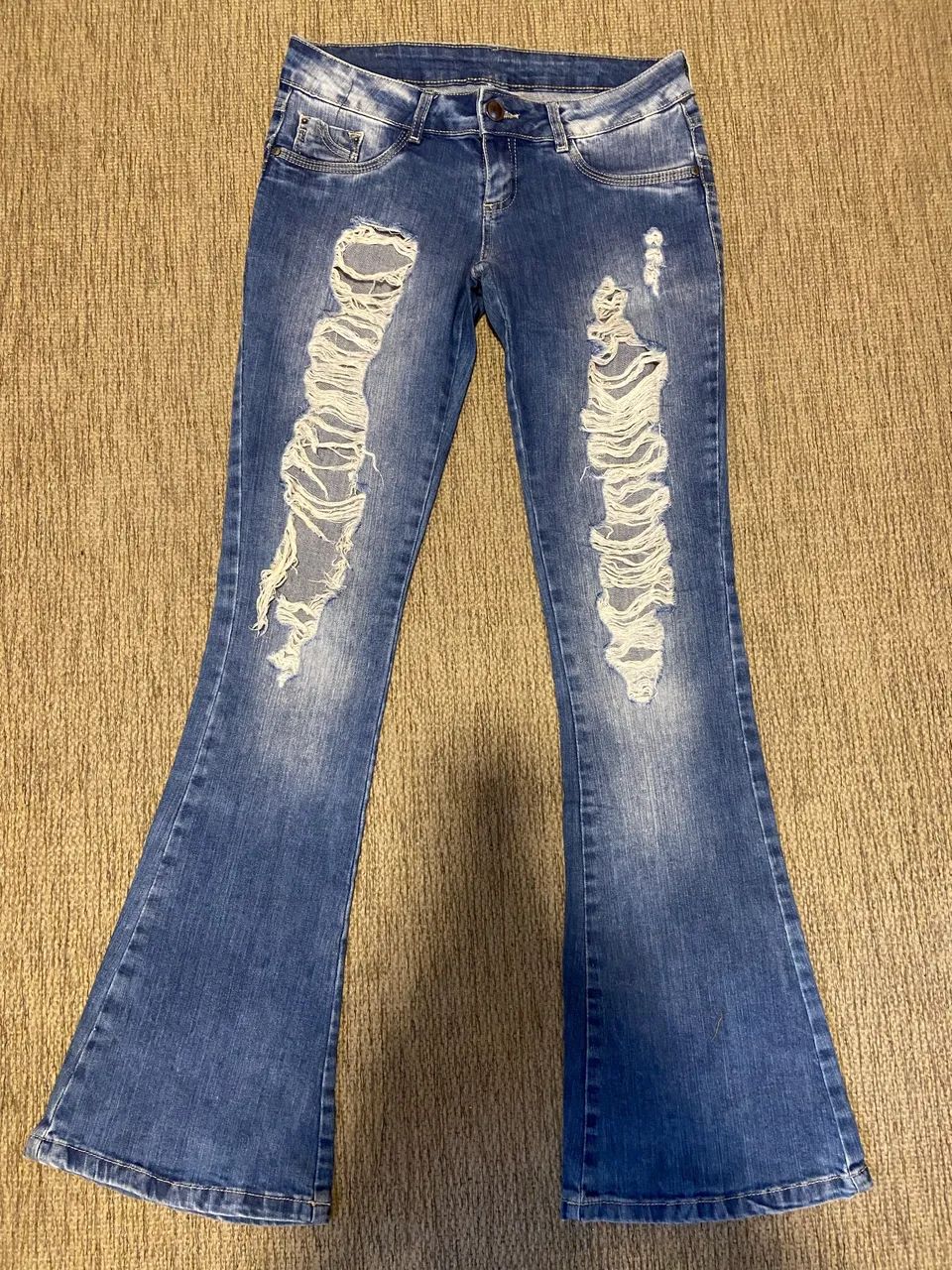 Calça Jeans Sawary Destroyed Feminina  - Foto 2