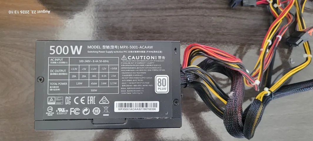 Fonte cooler master lite 500w 80 plus - Foto 2