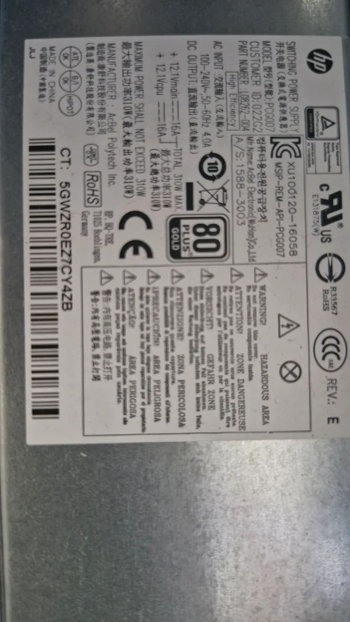 Gabinete HP com fonte, placas e processador - Foto 5