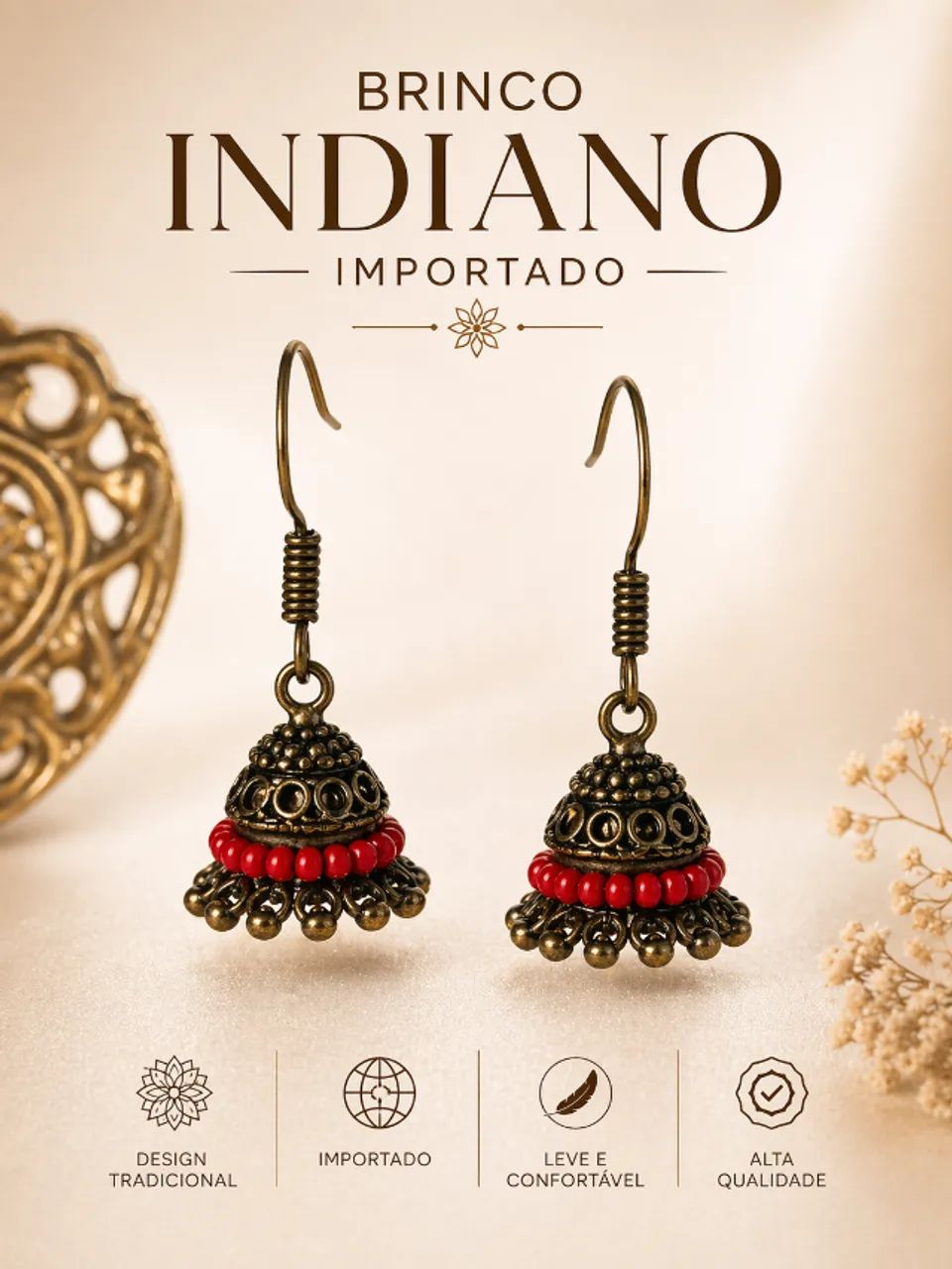 Brinco Indiano original da India - Foto 2
