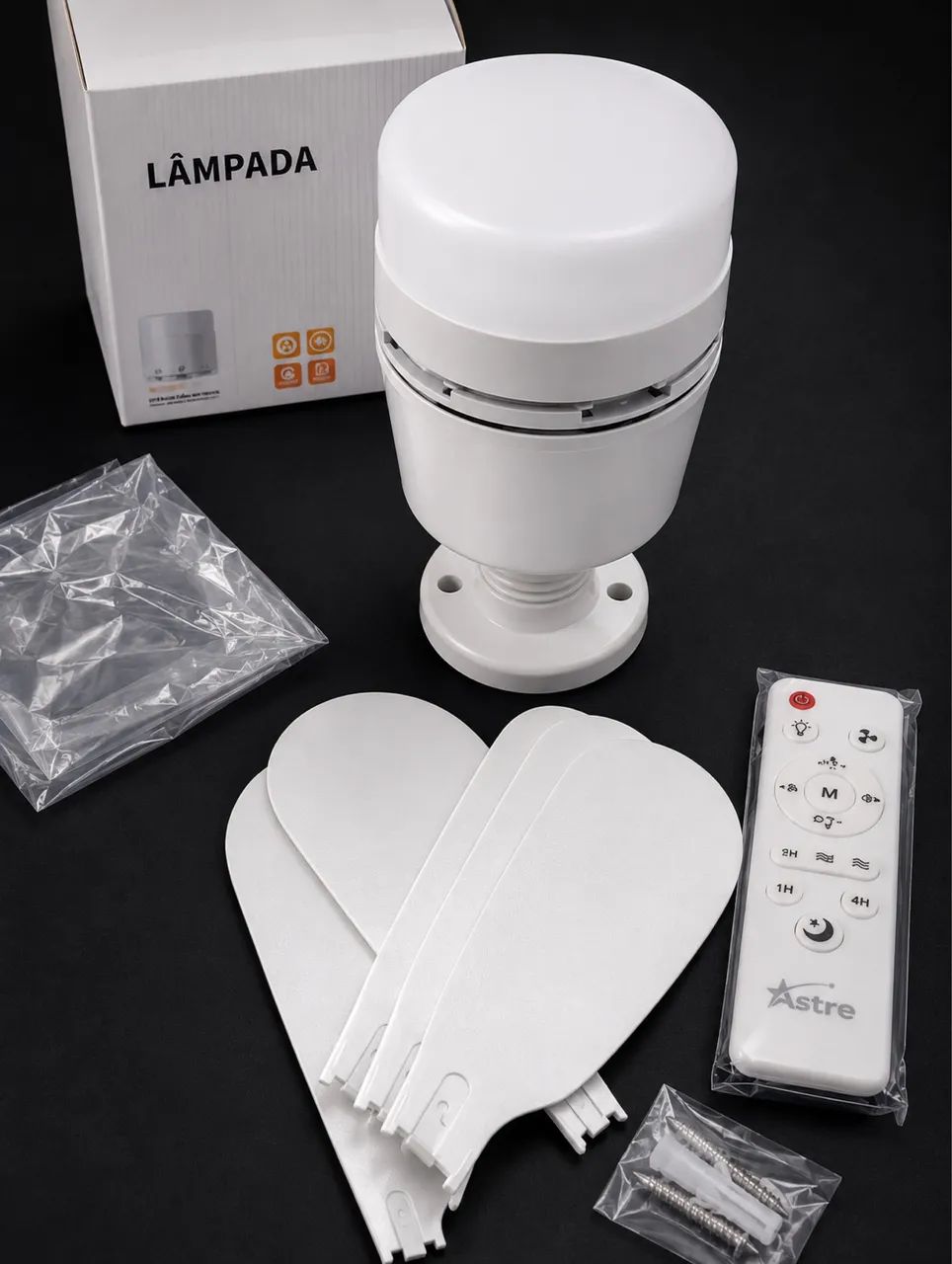 Ventilador de Teto LED E27 5 Pás com Controle Remoto - Foto 4
