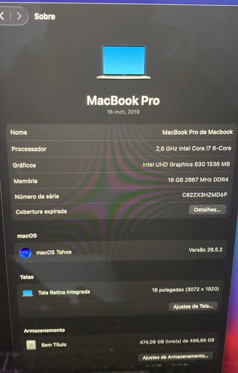 *APPLE MACBOOK PRO 16/2019 - IMPECÁVEL* - Foto 5