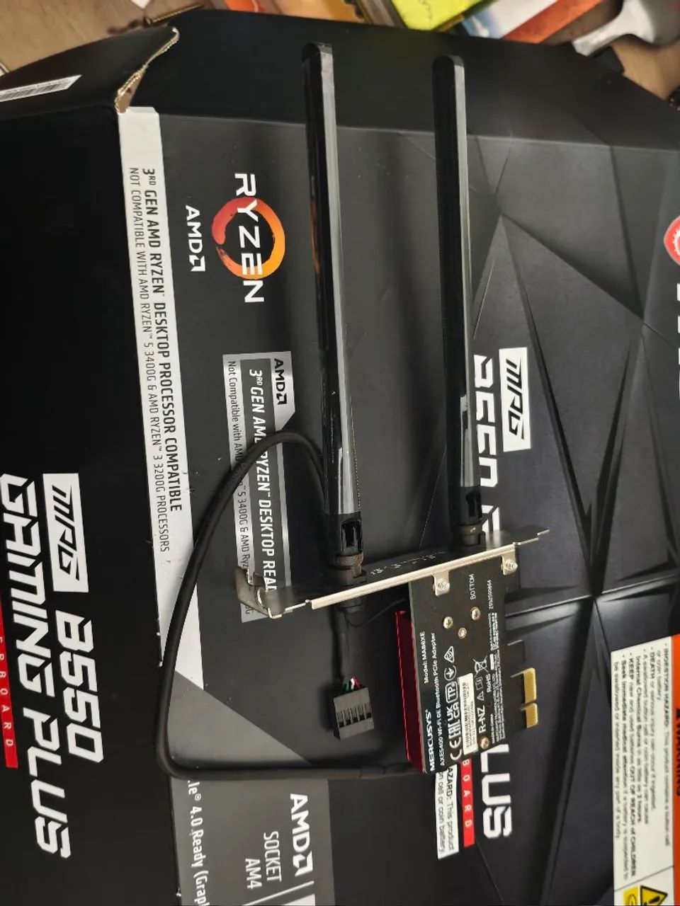 Placa mãe B550 Gaming Plus MSI e Adaptador Wi-fi  - Foto 3