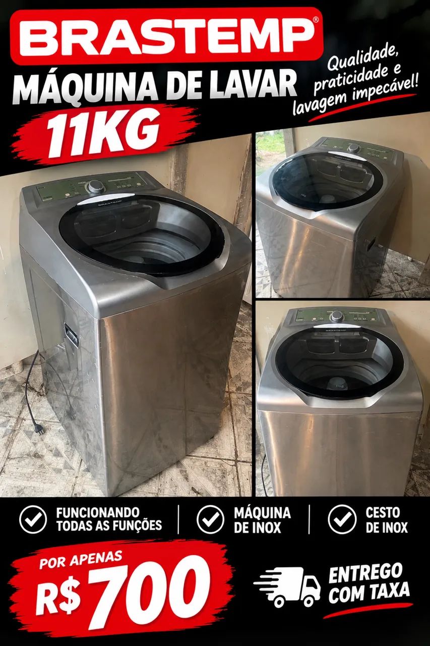 Máquina de lavar Brastemp 11kg 