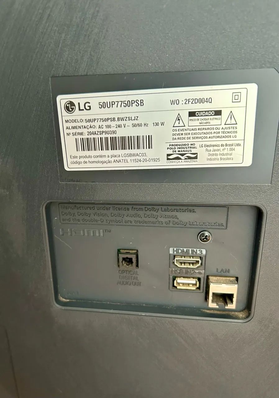 Smart TV LG 50 4K UHD - Modelo 50UP7750PSB - Foto 5