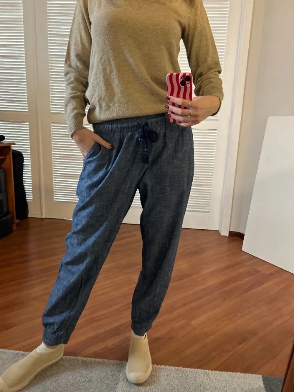calça jogger marfinno/renner azul m
