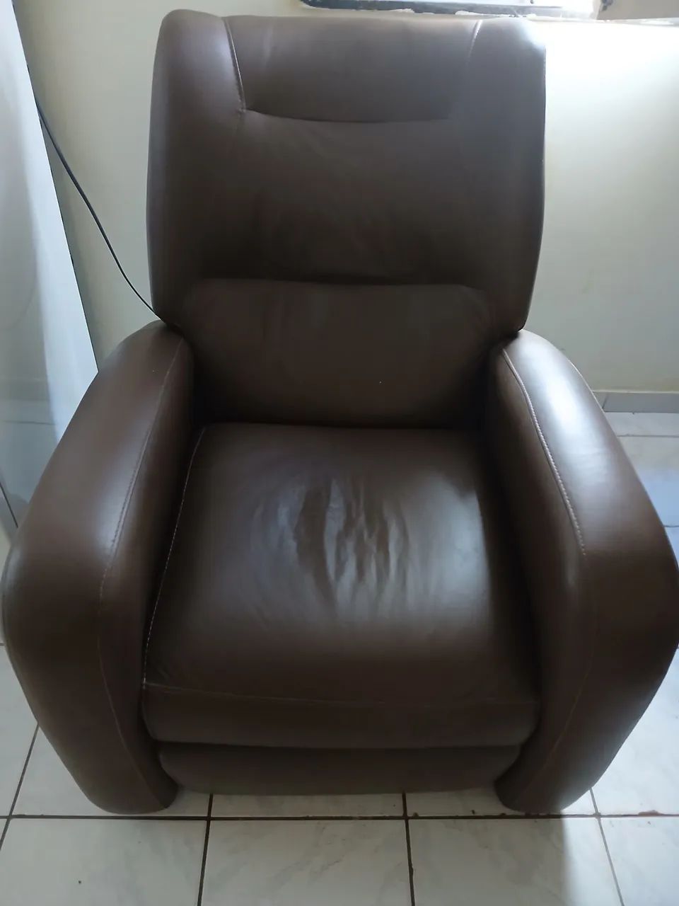 Poltrona do pai e da mãe em corino marrom  - Foto 2