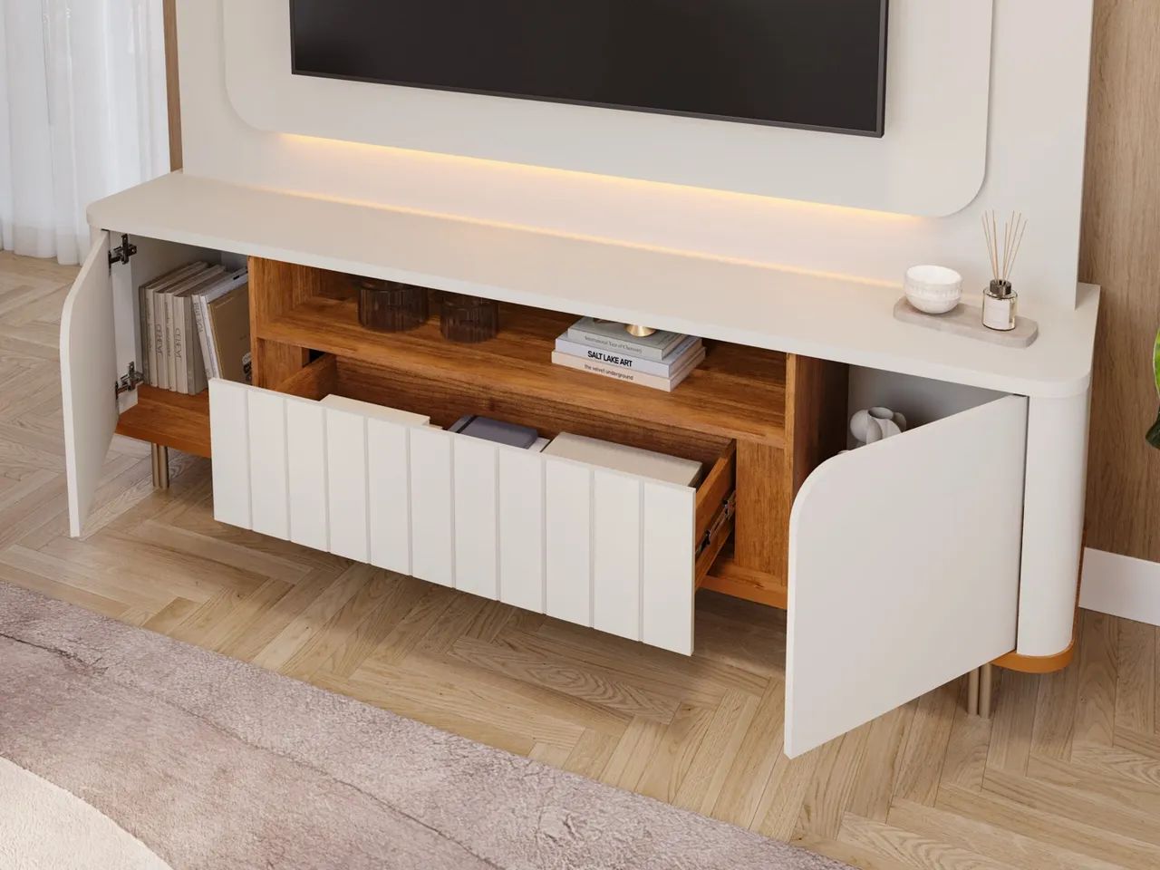 Home Diamantina Permóbili com LED - Para TVs de até 70 Polegadas - Entrega Imediata; - Foto 4