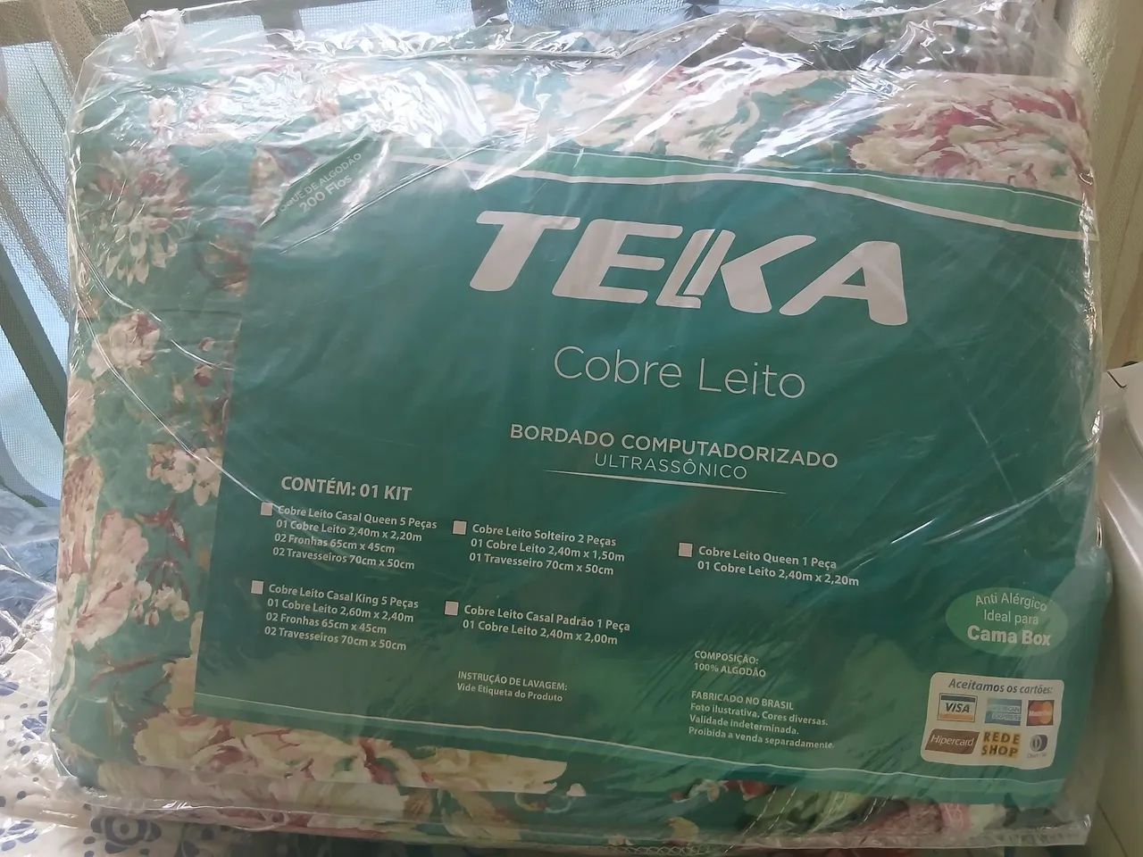 Lençóis de cama cobre leito teka