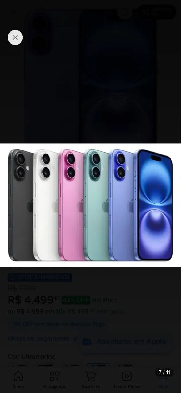 Apple iPhone 16 (128 GB) - Ultramarine - Distribuidor Autorizado - Foto 4