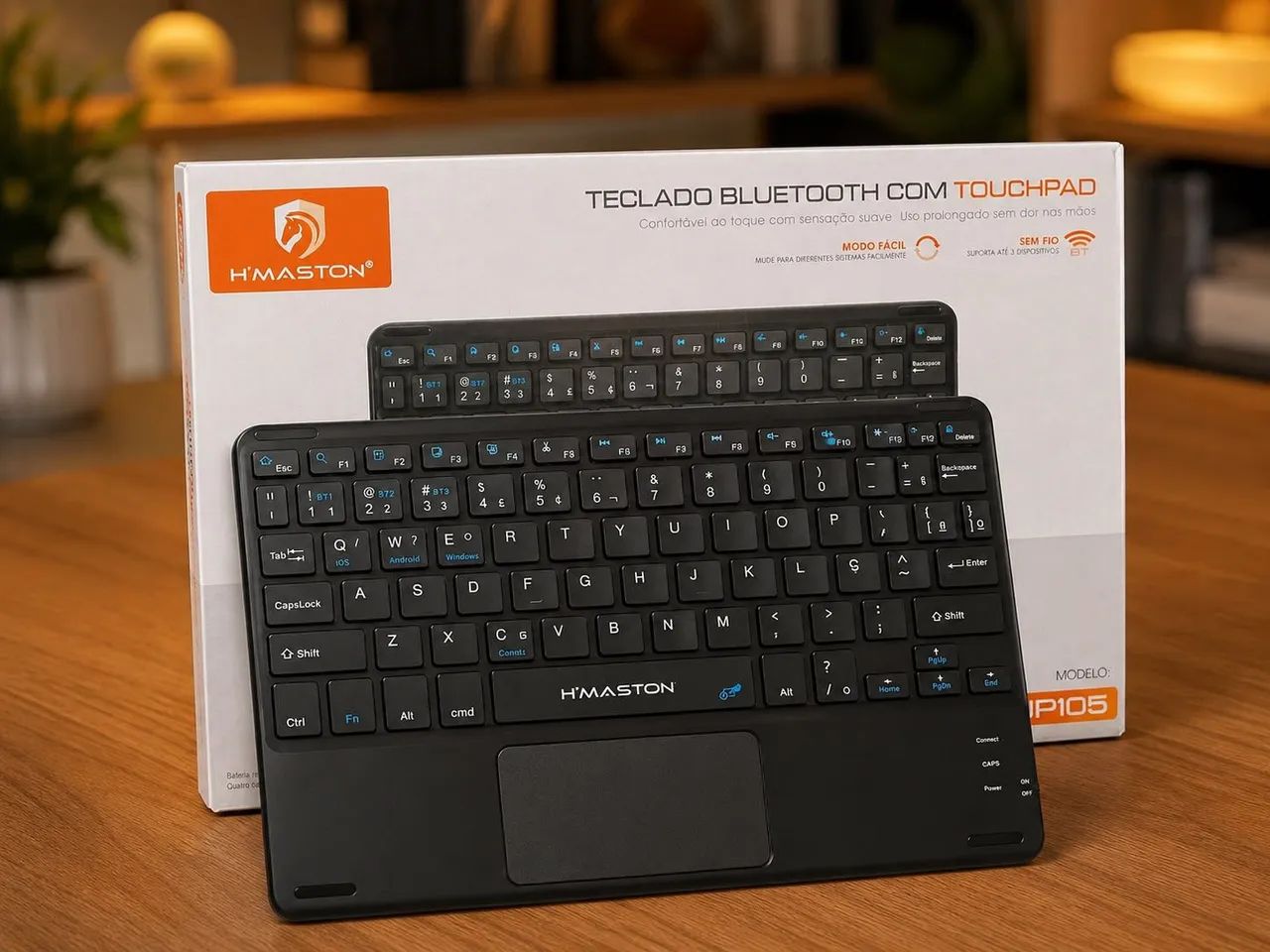 Teclado Bluetooth com Touchpad H?Maston JP105 - Foto 2