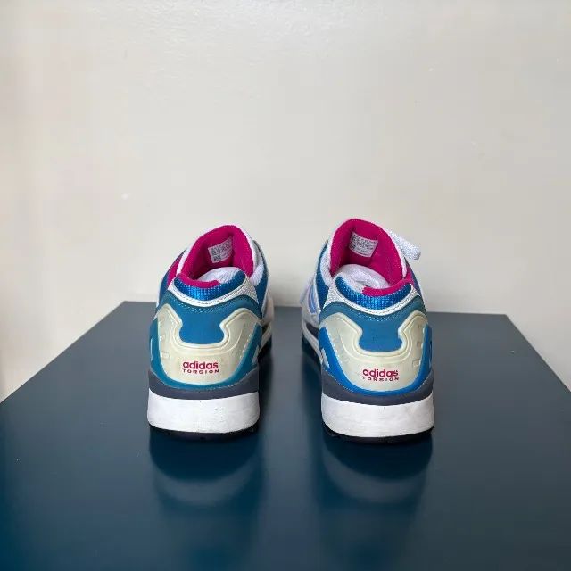 adidas zx 0000 evolution white bright blue tamanho 44 (us 12