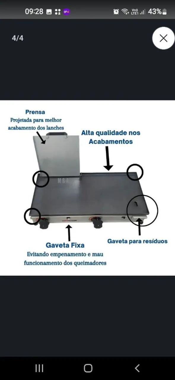 Chapa Hambuger + acessórios  - Foto 3