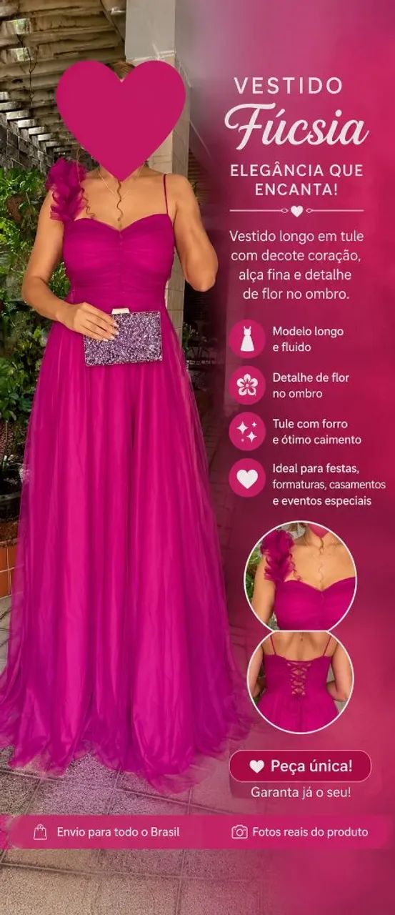 Vestido Fúcsia  - Foto 2