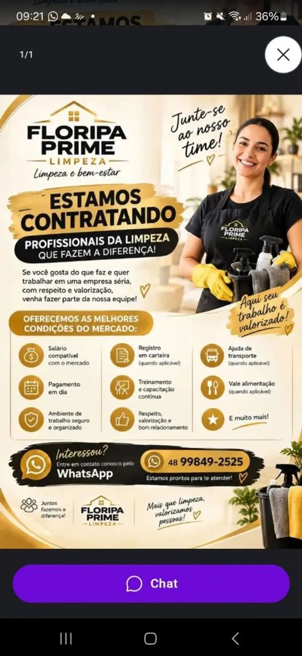 ?OPORTUNIDADE DE TRABALHO 