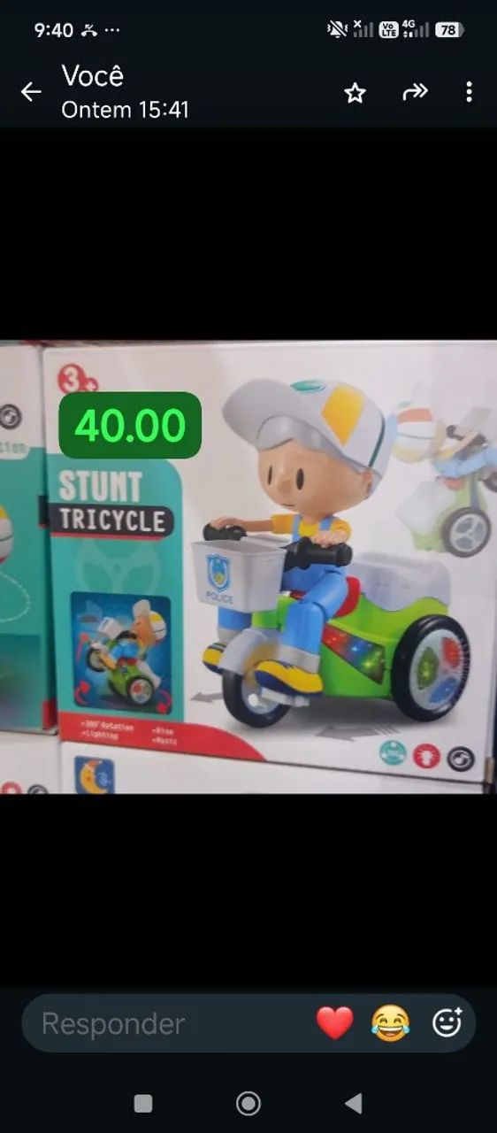 Motoboy e outros brinquedos luminosos e se move dança 