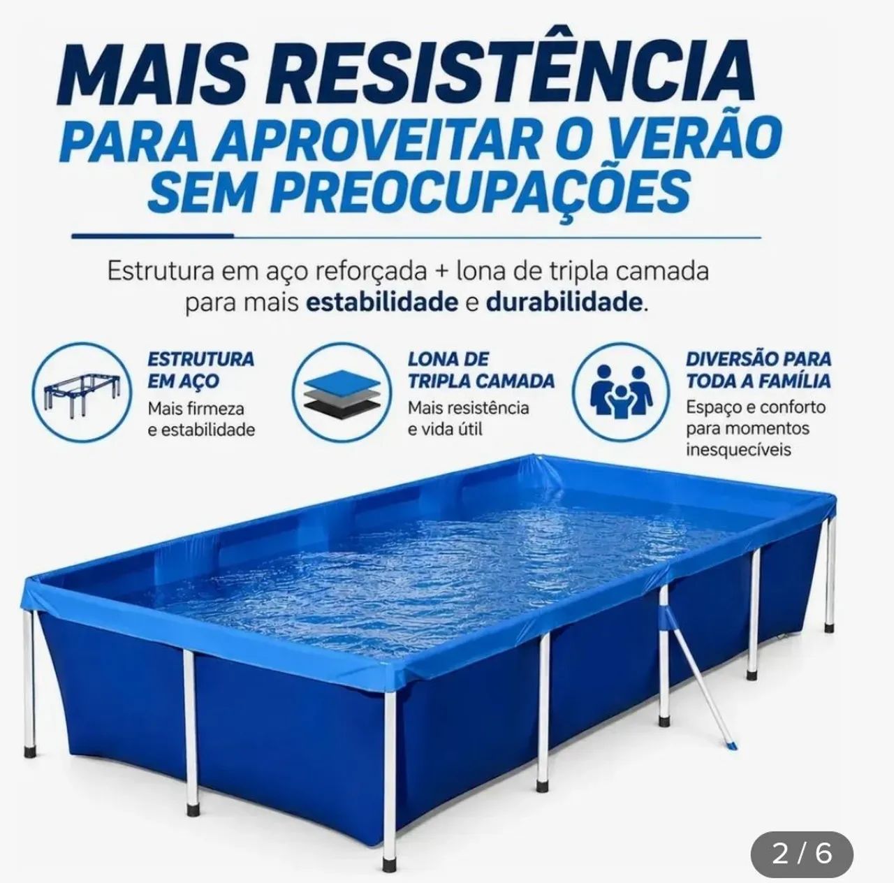 Piscina retangular Mor 3000L - Foto 5