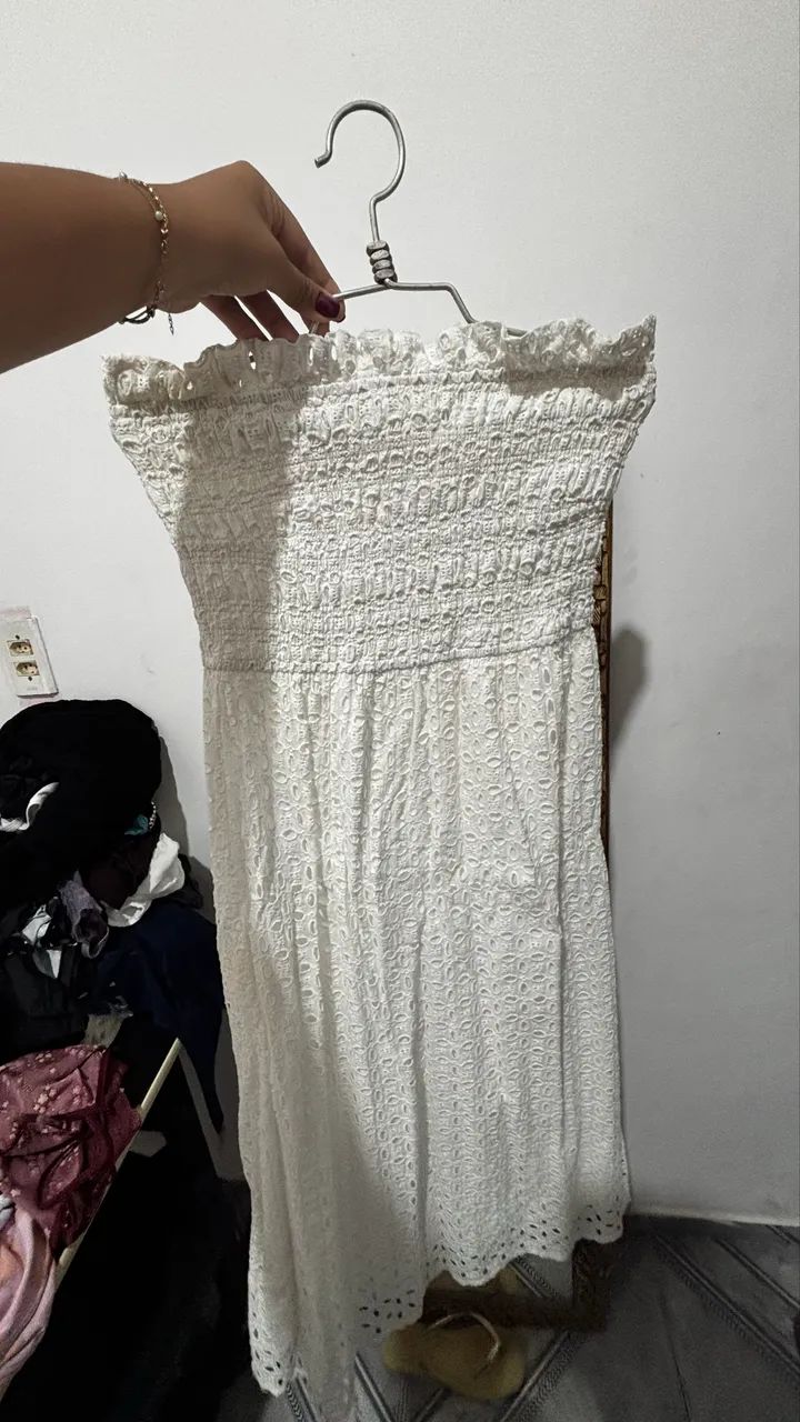 Vestido Branco Rabbitohs Midi 