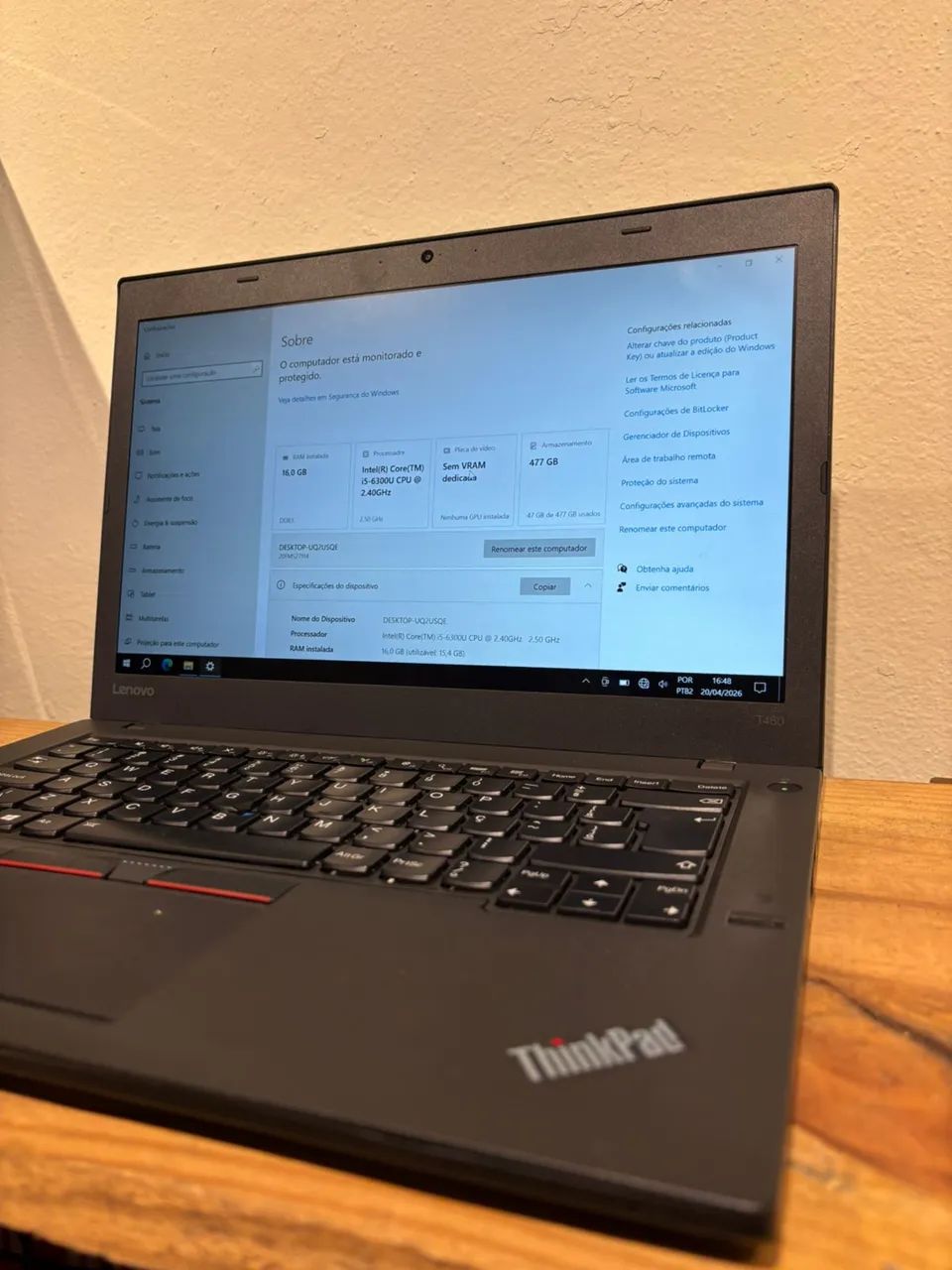 Notebook Lenovo i5 t460 - Foto 2