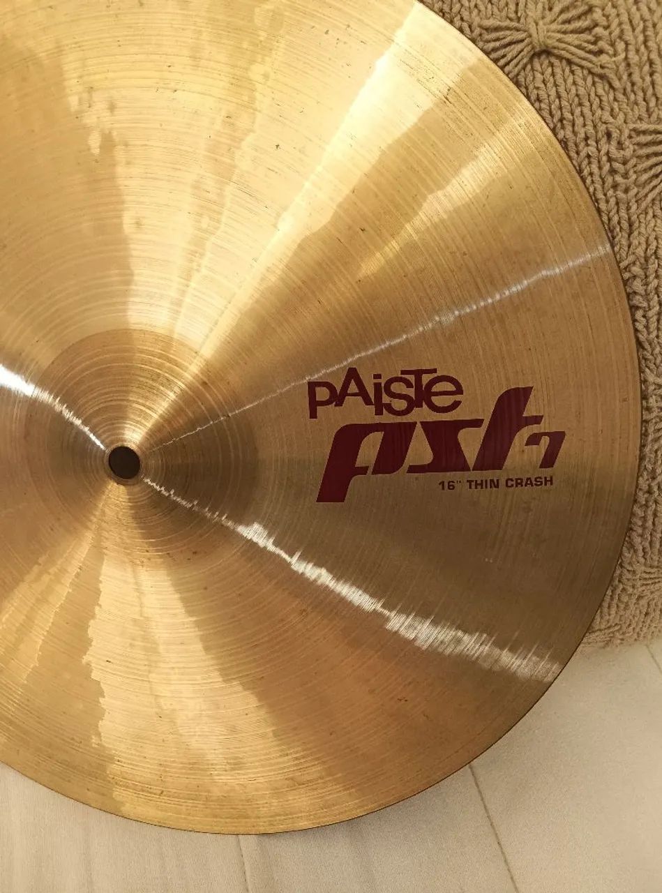 ## Prato de bateria Paiste PST7 Thin Crash 16, liga B8 dos 2002, excelentes condições!!! - Foto 2