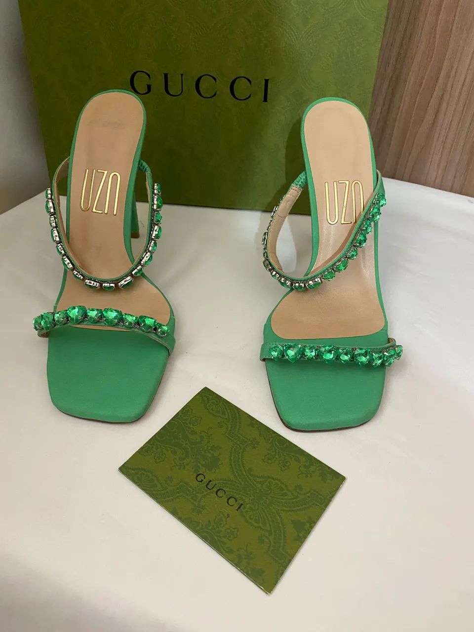 Sandália verde Uza TAM 39 - Foto 4