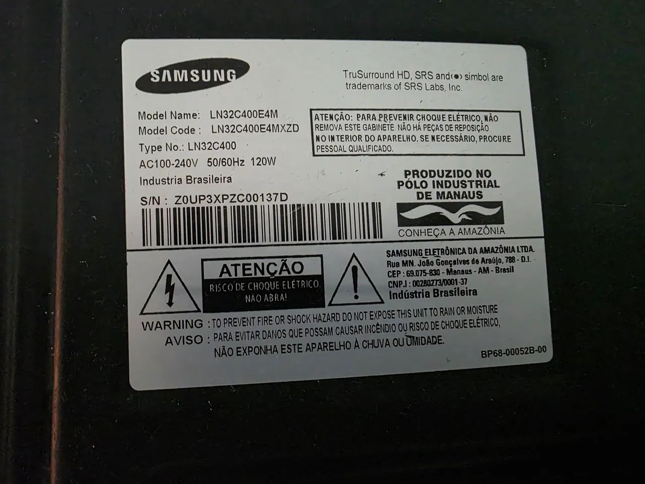 TV Samsung 32? LCD com Controle, HDMI e USB + Base Original - Foto 5
