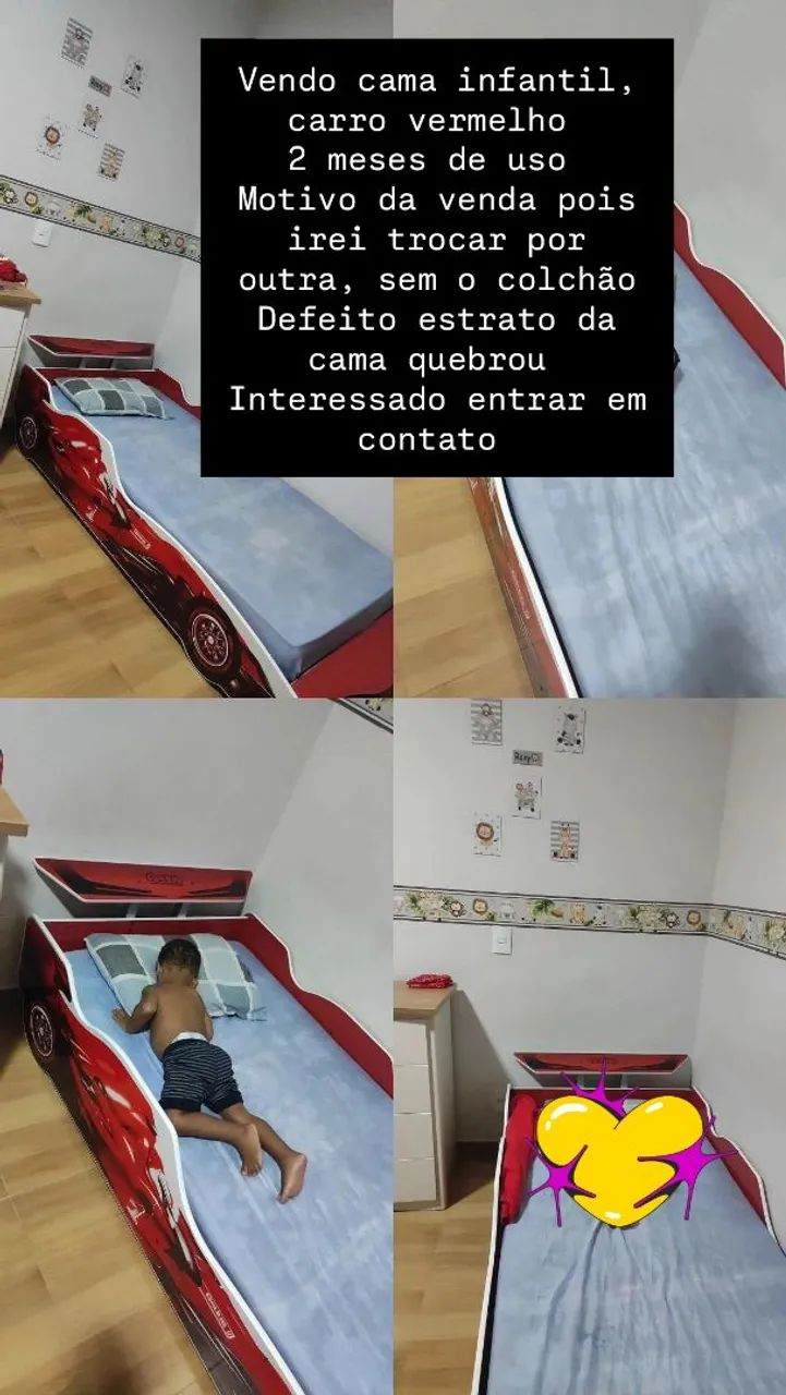 Cama infantil semi nova 