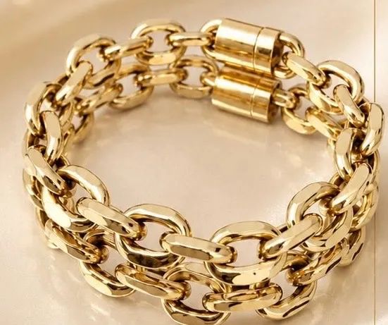 Pulseira Cadeado Em Ouro 18k 750