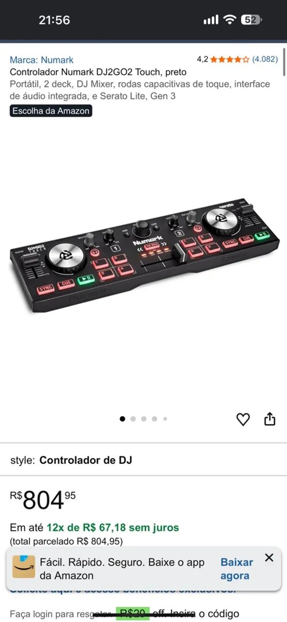 Controlador de DJ Numark DJ2GO2 - Foto 4