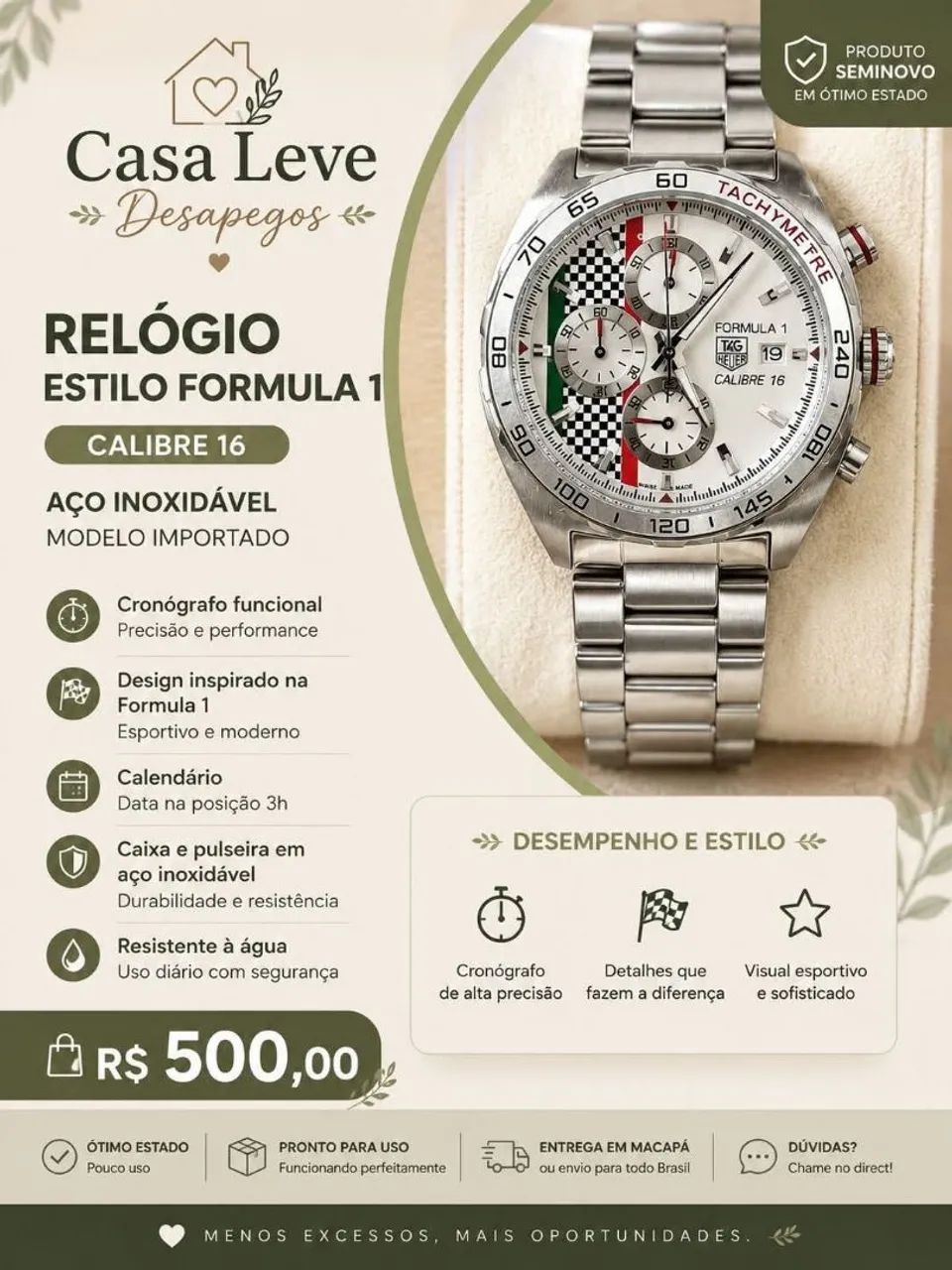 Relógio Fórmula 1