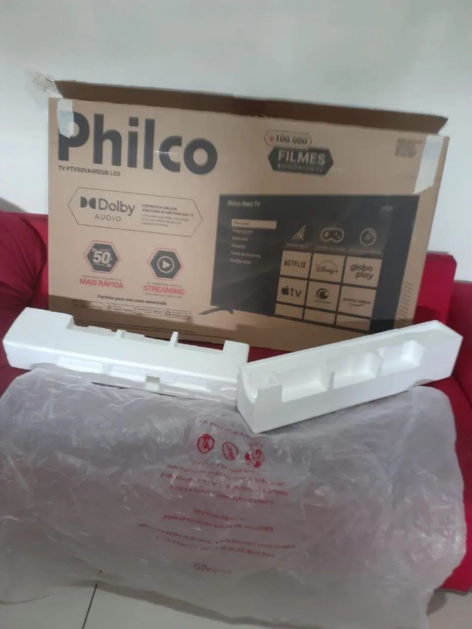 Caixa de papelão com isopor,para tv 50 polegadas! Aceito proposta 