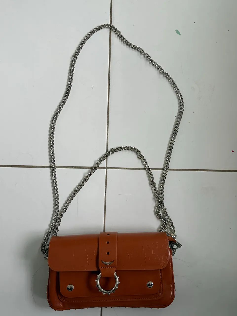Bolsa marrom de ombro 