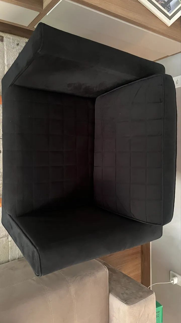 Poltrona fixa preta  - Foto 4