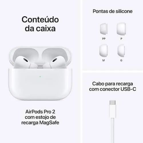 Fone De Ouvido Bluetooth AirPods Pro 2 Apple USB/Lightining - Foto 3