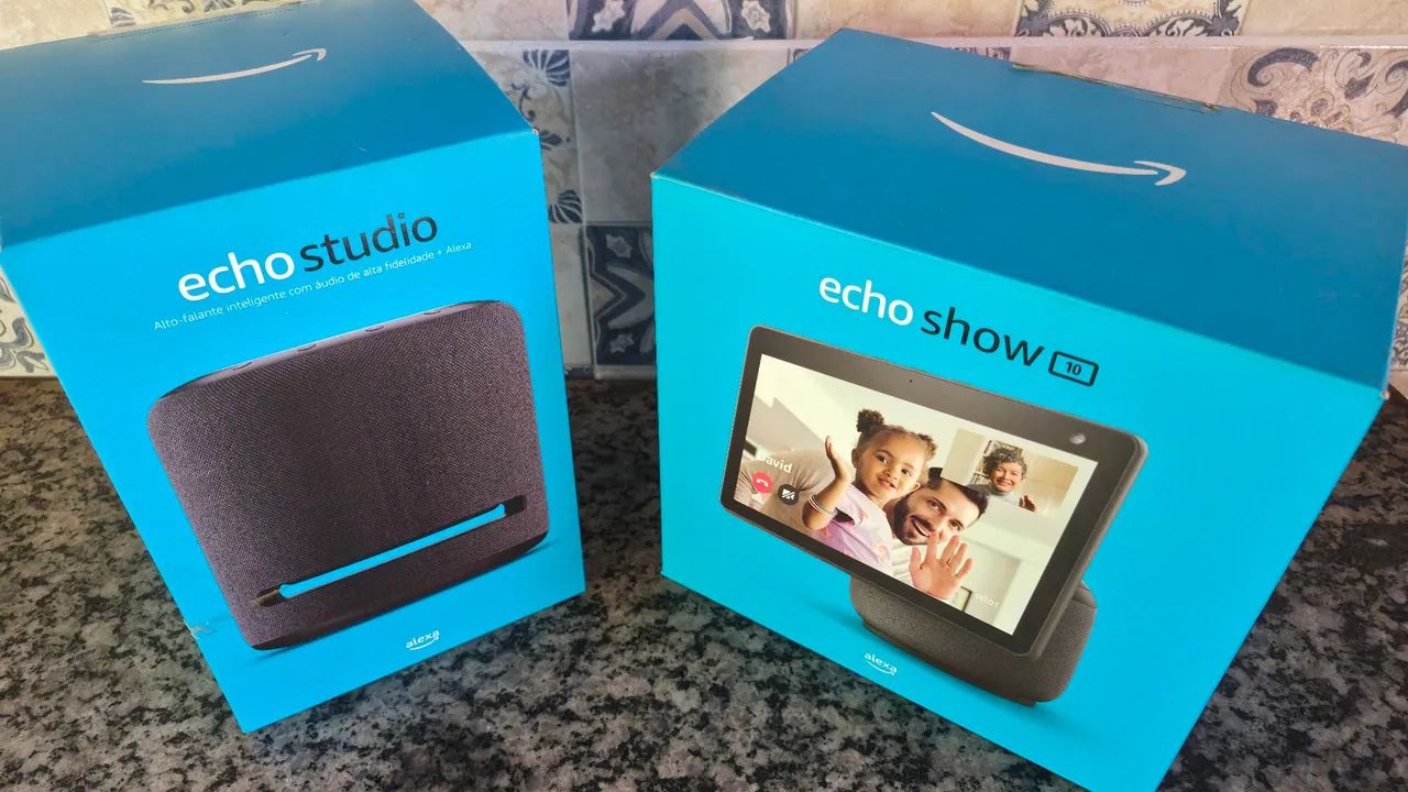 Kit Amazon Echo Show 10 + Echo Studio - Perfeitos - Com caixas originais