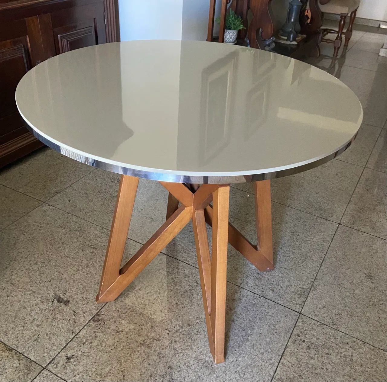 Mesa de laca cinza Vivence - Foto 3