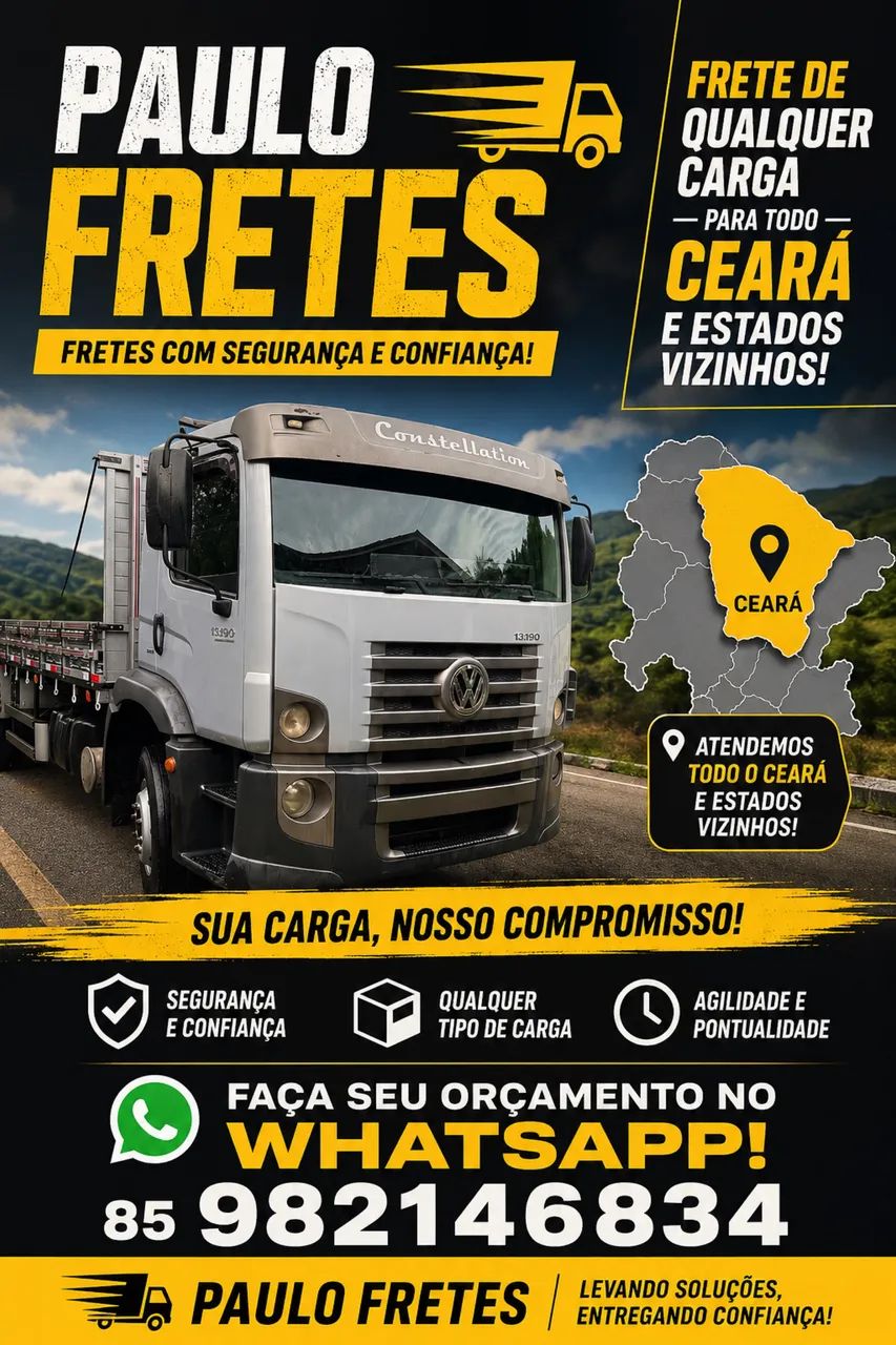 Fretes para todo o Ceará 