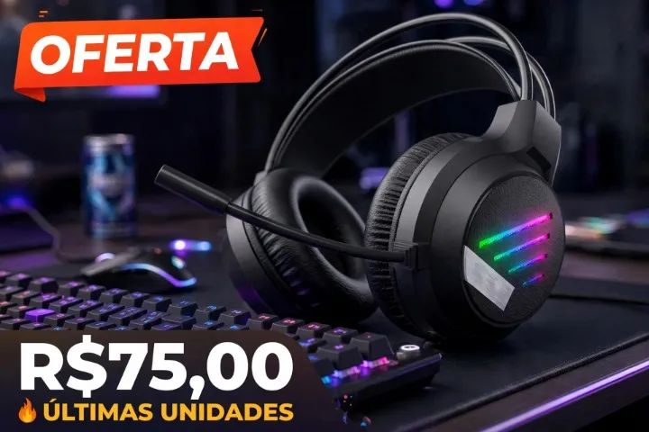 FONE HEADSET GAMER RGB Rainbow - Foto 2