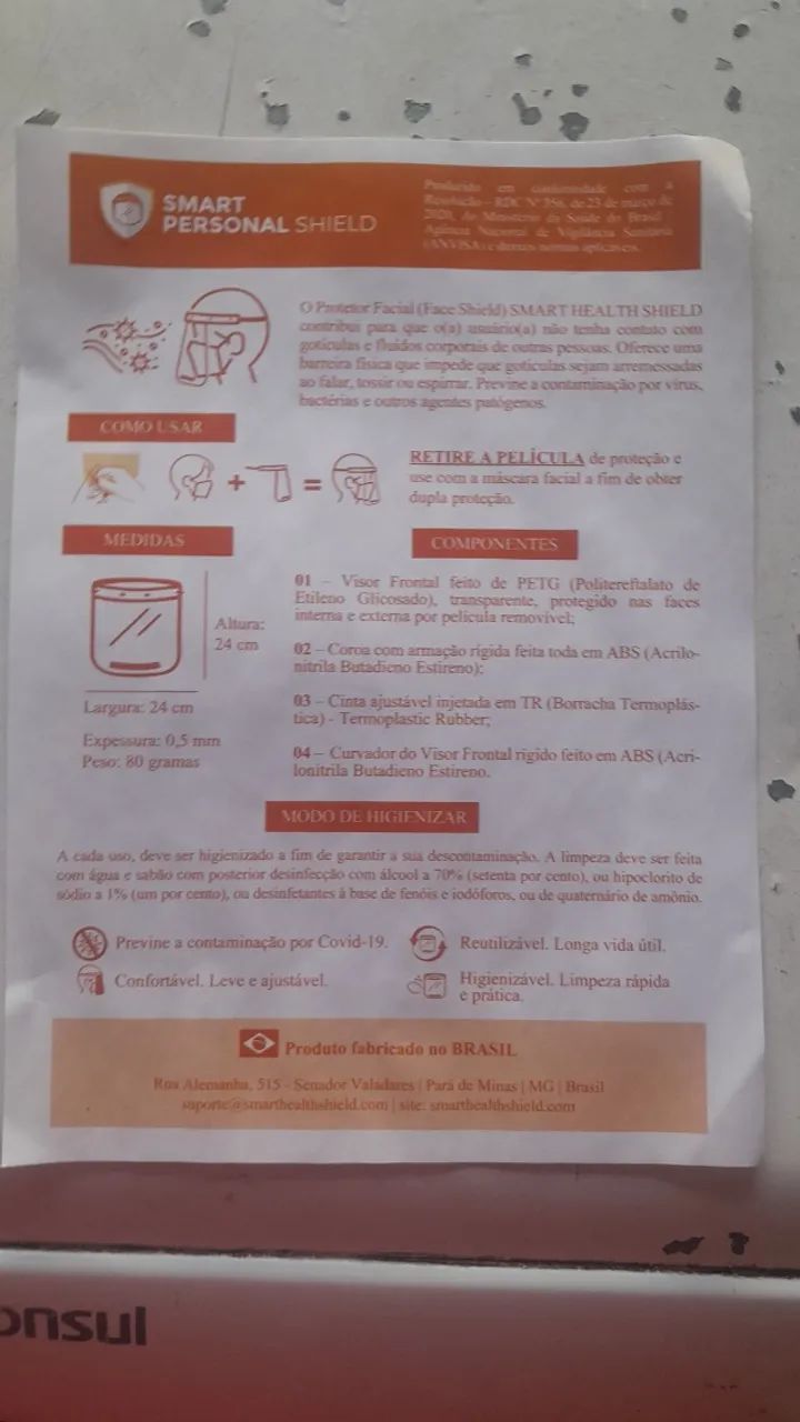 Mascara de proteção 